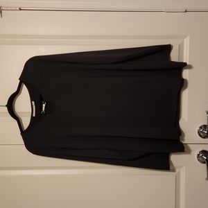 Susan Graver Black Blouse with keyhole detail